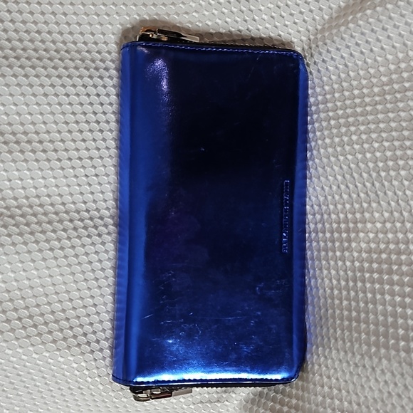 ALEXANDER WANG BLUE METALLIC WALLET - Picture 2 of 8